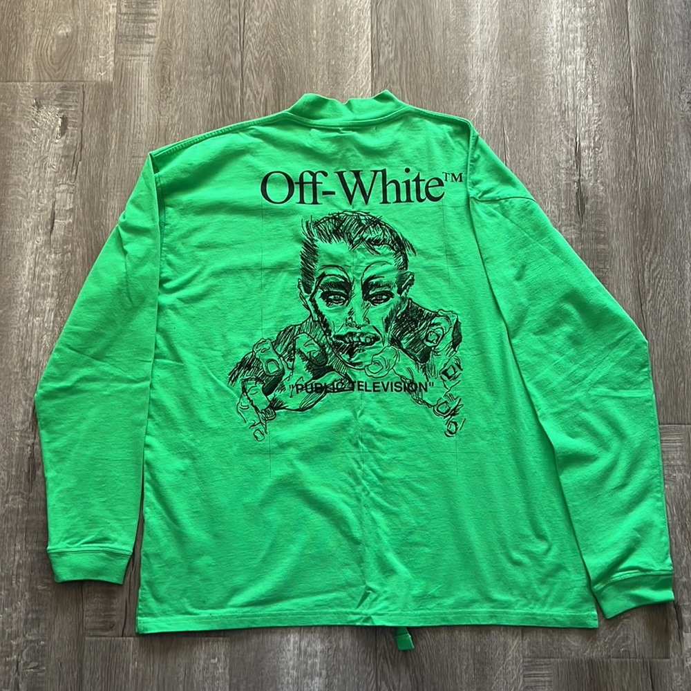 Off White Public Television Long Sleeve Tee - Picture 2 of 3